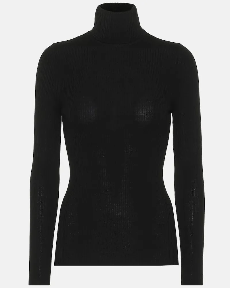 Wolford Rollkragenpullover aus Wolle Schwarz