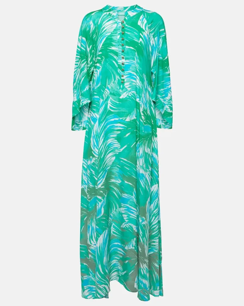 Melissa Odabash Bedrucktes Maxikleid Edith Grün