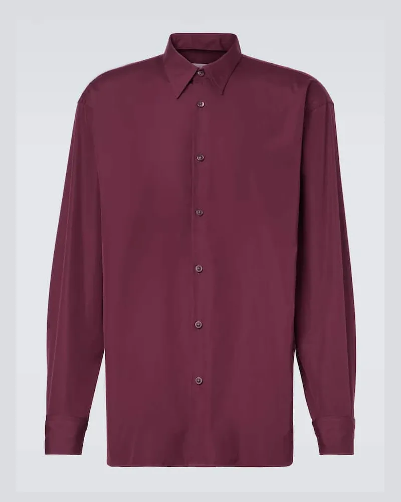 Dries van Noten Hemd aus Baumwollpopeline Lila
