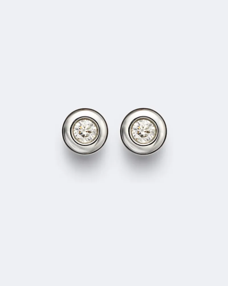David Yurman Ohrringe aus Sterlingsilber mit Diamanten Silber