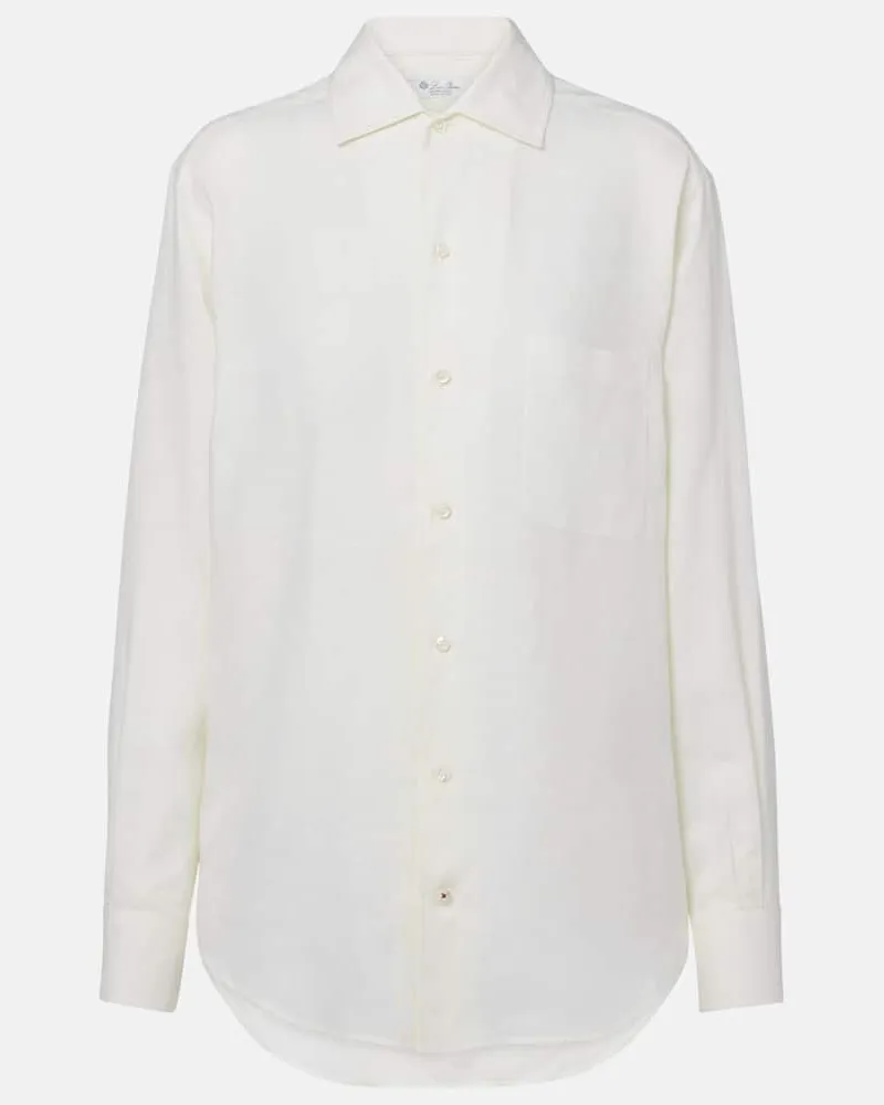 Loro Piana Hemd AndrÃ© aus Leinen Weiã