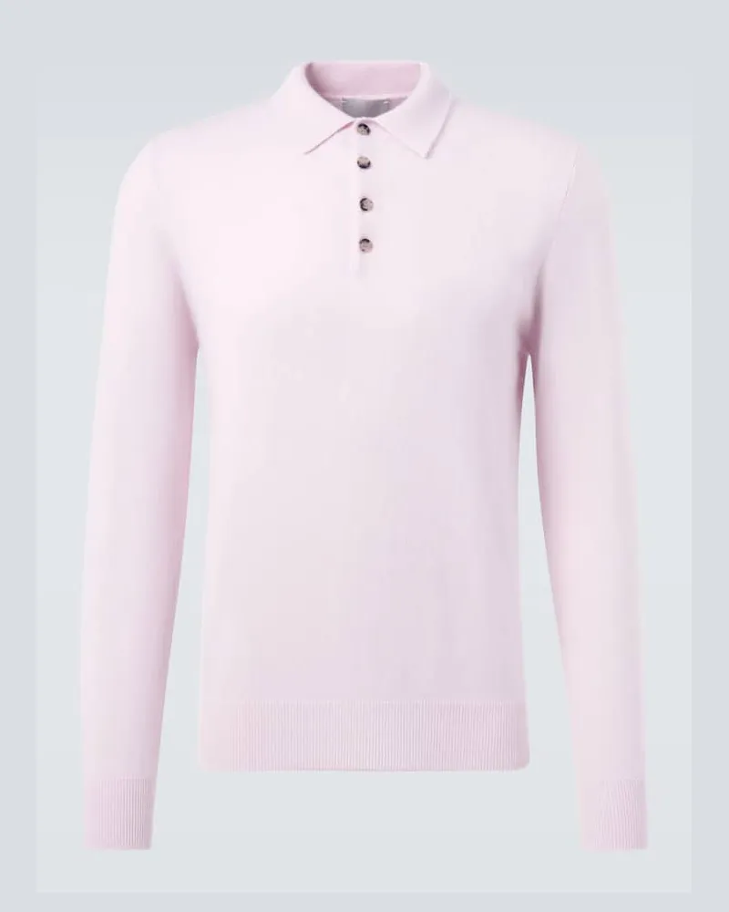 ALLUDE Polopullover aus Kaschmir Pink