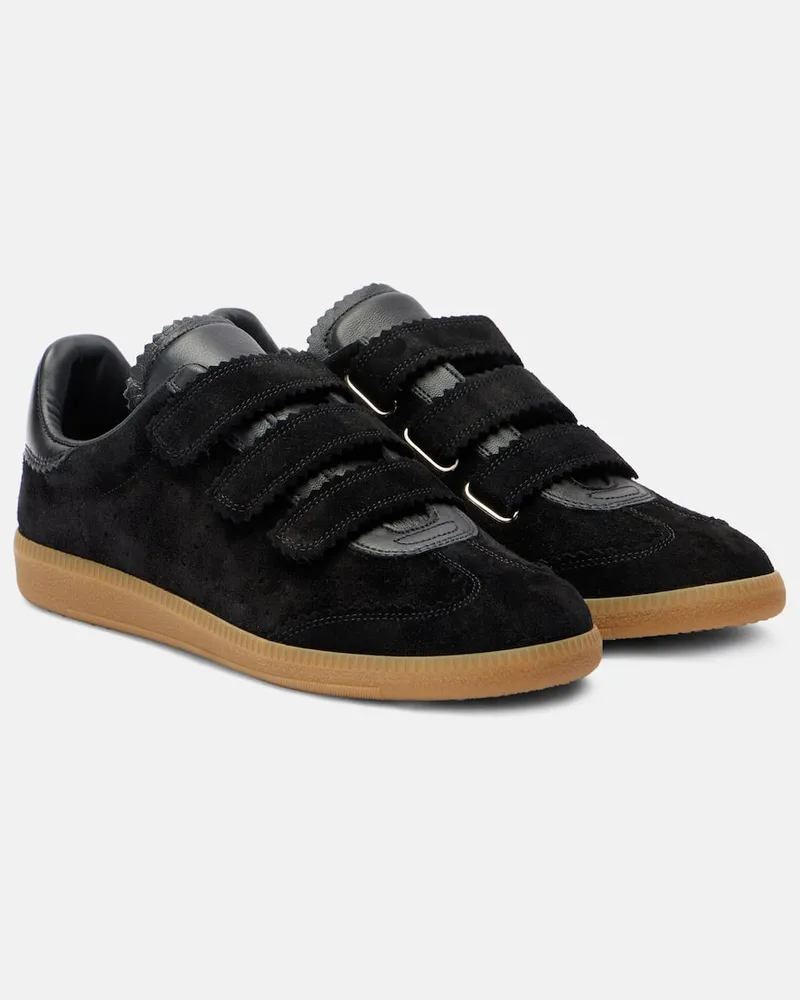 Isabel Marant Sneakers Beth aus Veloursleder Schwarz