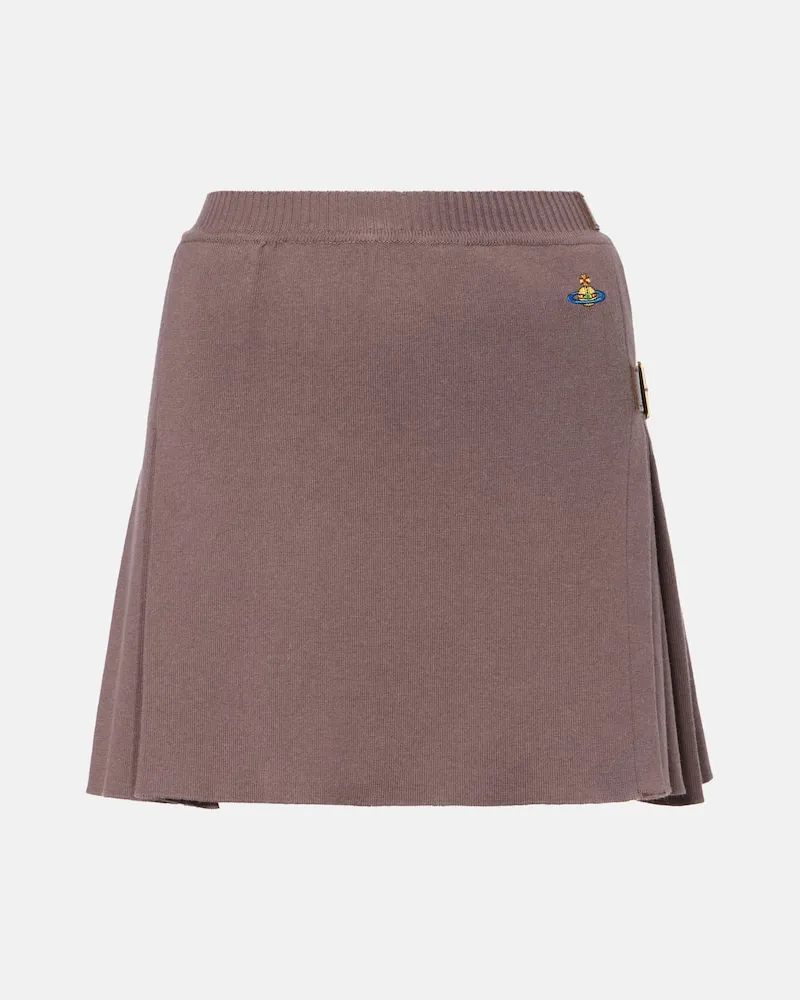 Vivienne Westwood Minirock Bea Kilt aus Baumwolle und Kaschmir Braun