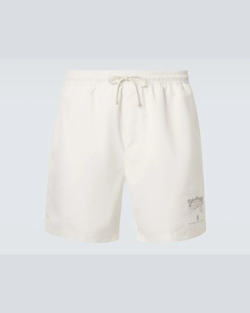 Brunello Cucinelli Badeshorts Beige
