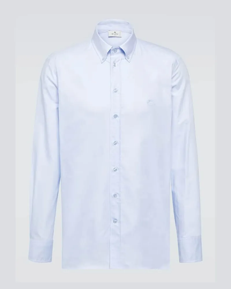 Etro Oxford-Hemd aus Baumwolle Blau