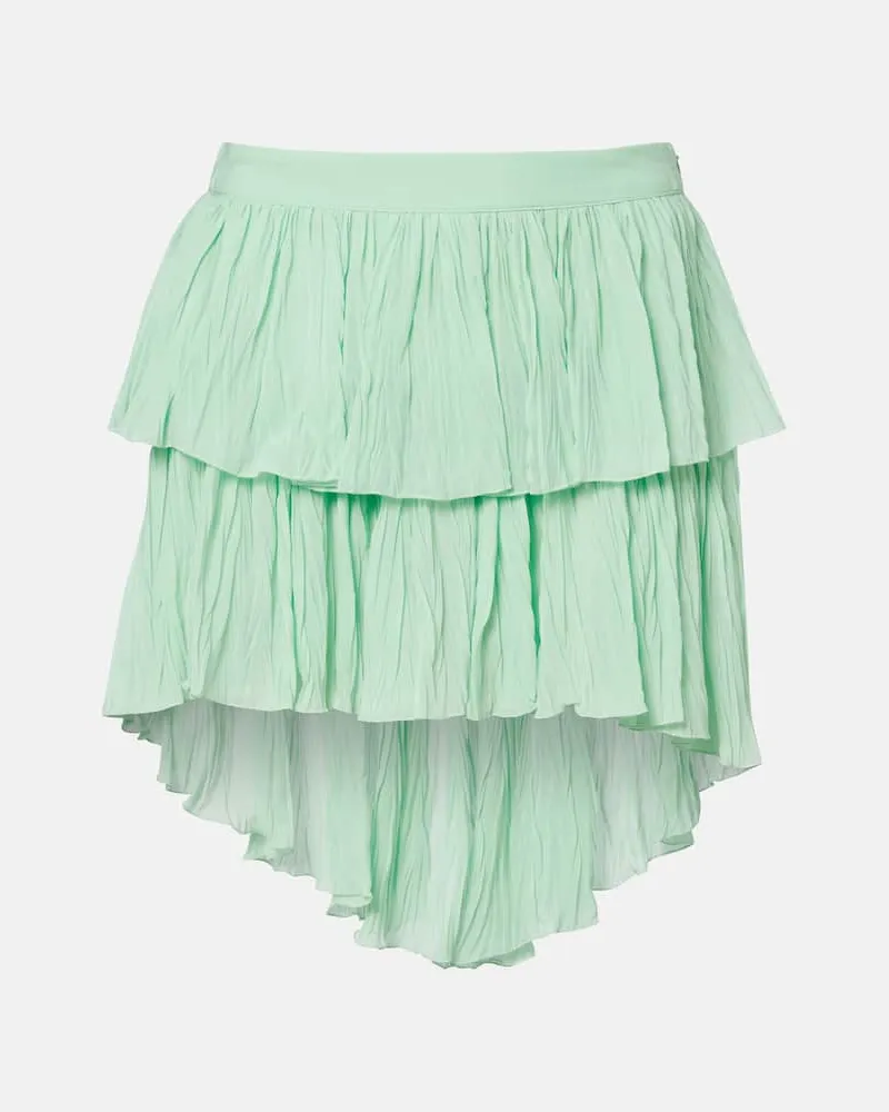 Blumarine Minirock aus Georgette Grün