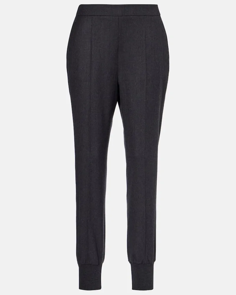 Stella McCartney Mid-Rise-Hose aus Wolle Grau
