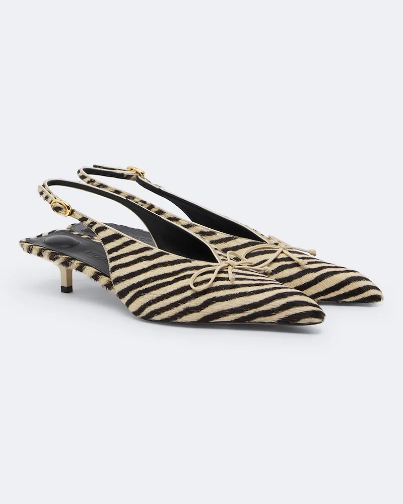 Jacquemus Slingback-Pumps Cubisto aus Kalbshaar Beige