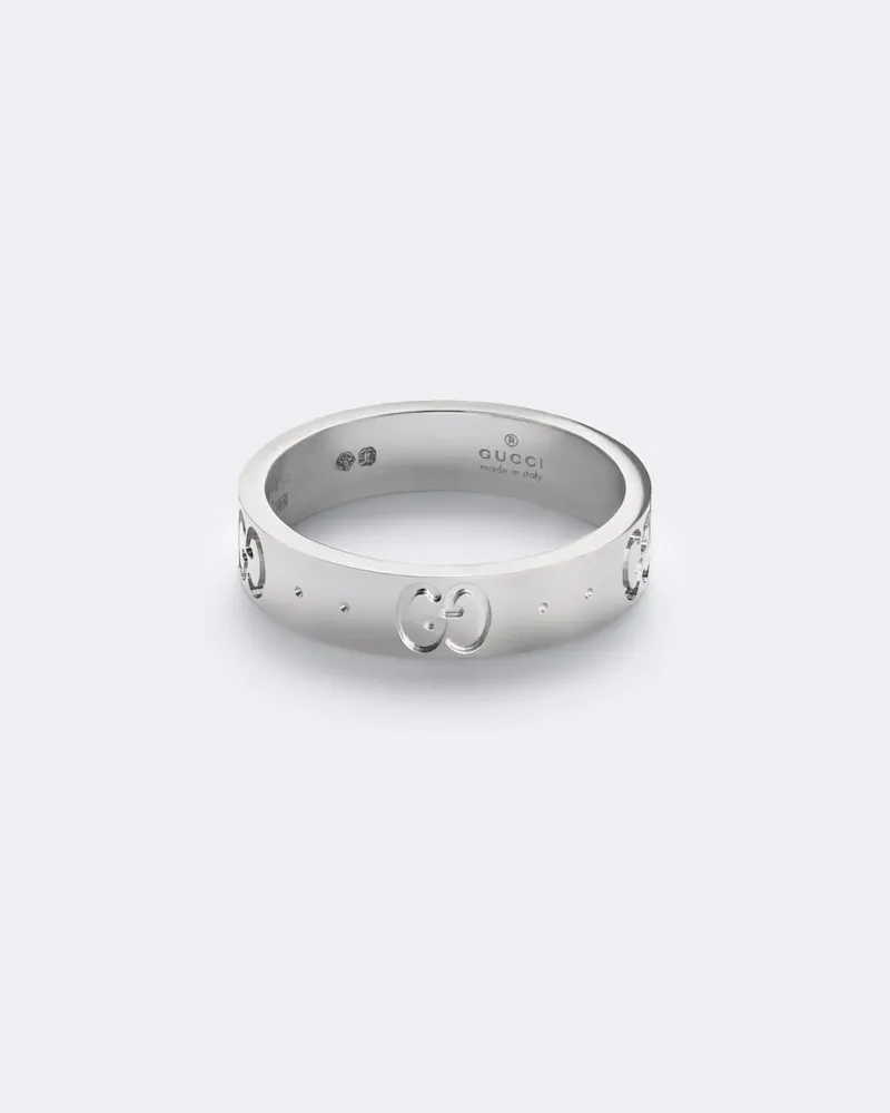 Gucci Ring Icon aus 18kt Weißgold Silber
