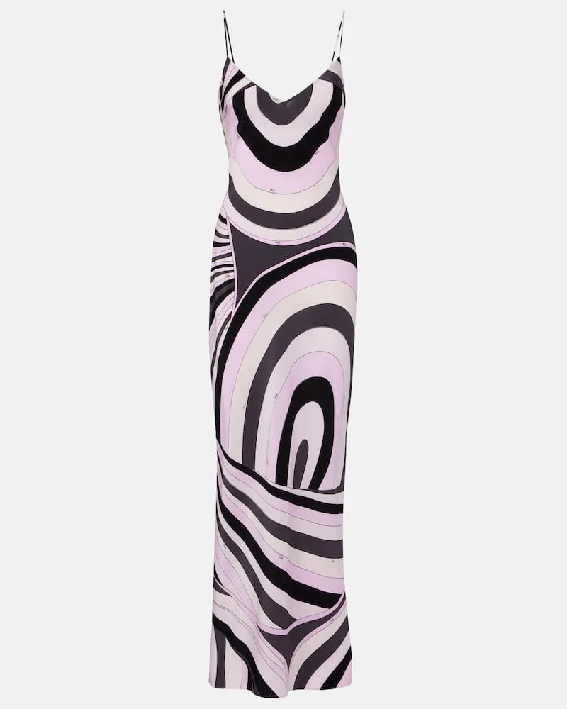 Emilio Pucci Slipdress Iride aus Crêpe de Chine aus Seide Pink