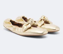 Ballerinas Carousel aus Metallic-Leder