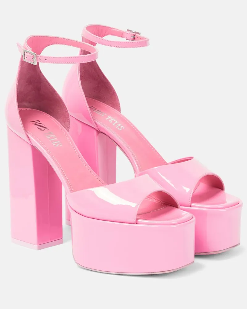 Paris Texas Plateausandalen Tatiana aus Lackleder Rosa