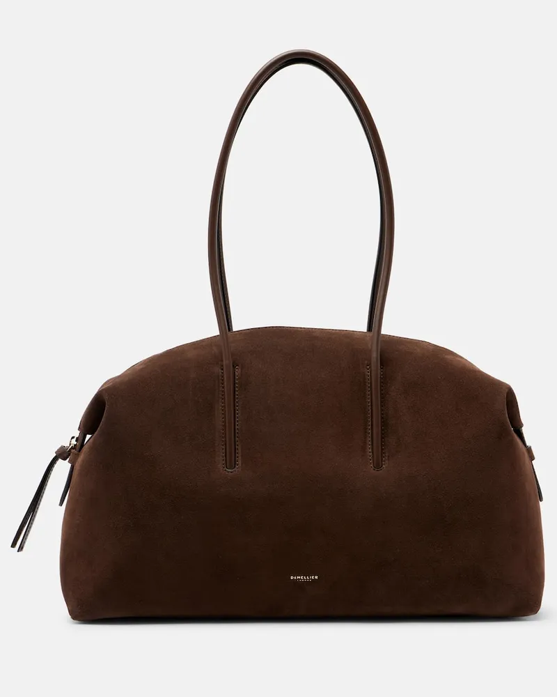 DeMELLIER Henkeltasche Stockolm Small aus Veloursleder Braun
