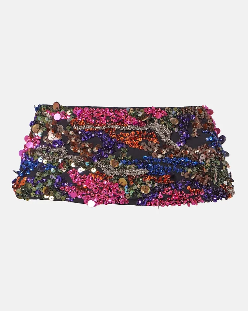 Dries van Noten Gürtel mit Pailletten Multicolor