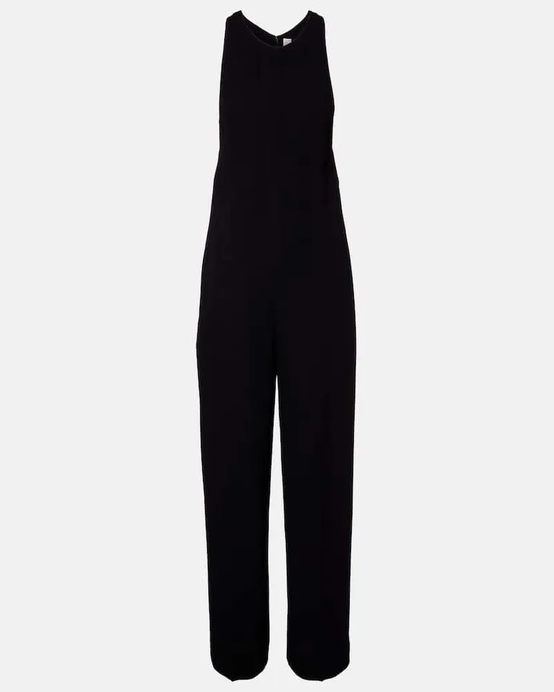 Totême Jumpsuit aus Crêpe-Cady Schwarz
