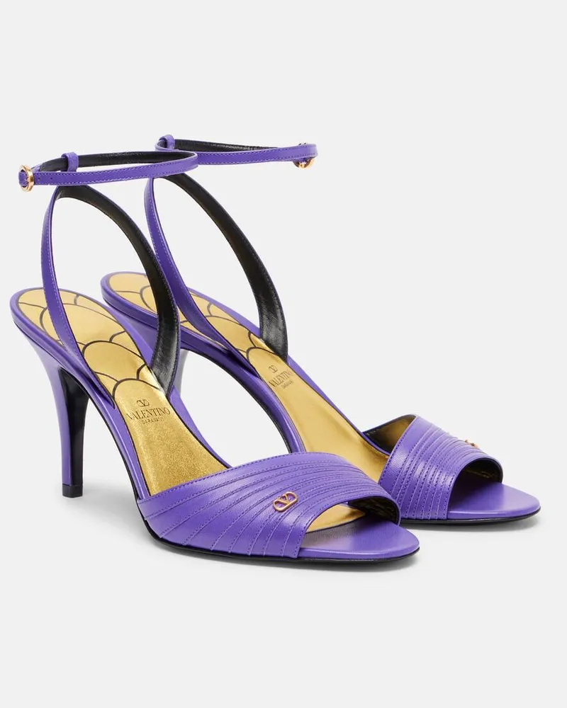 Valentino Garavani Sandalen Ladycrush 85 aus Leder Lila