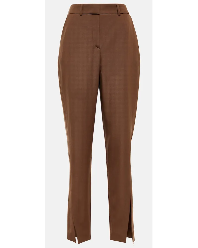 Balmain Hose aus Wolle Braun