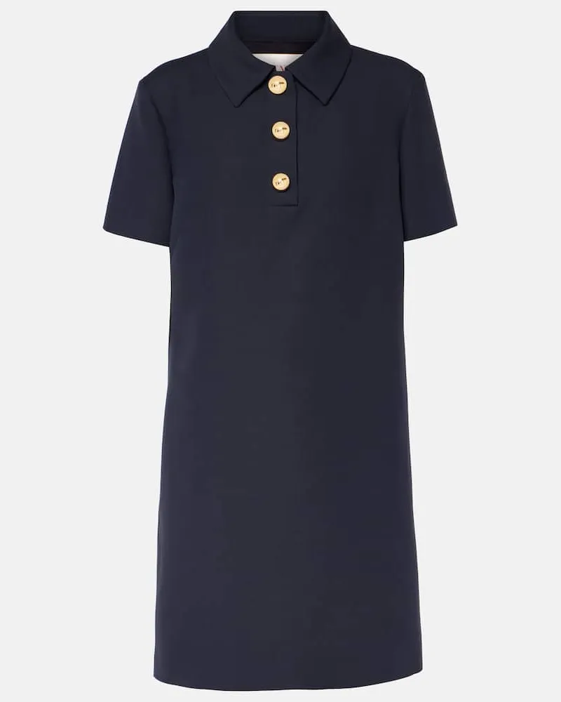 Valentino Garavani Minikleid aus Crepe Couture Blau