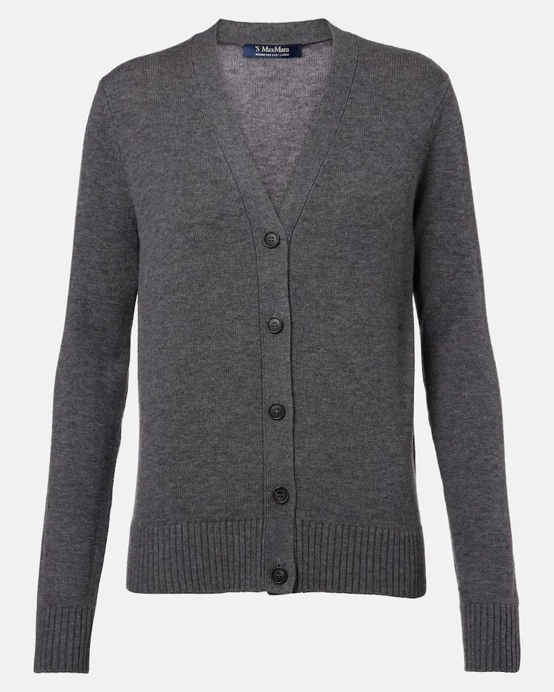 Max Mara Cardigan Apollo aus Wolle Grau