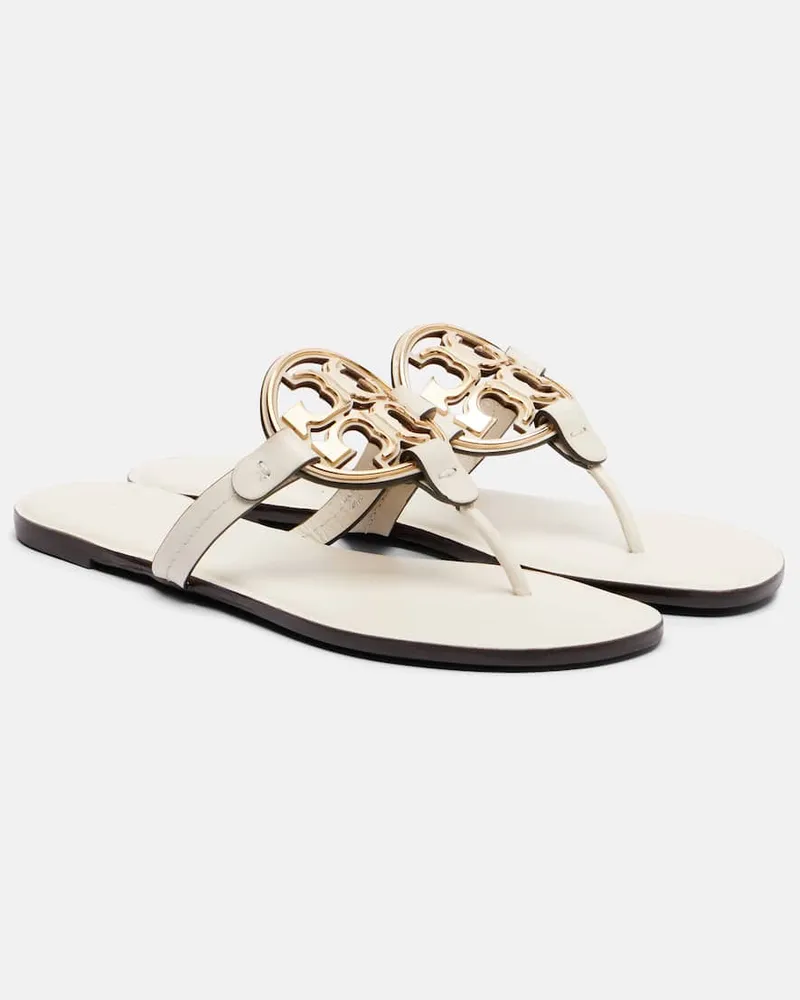 Tory Burch Sandalen Miller aus Leder Weiß