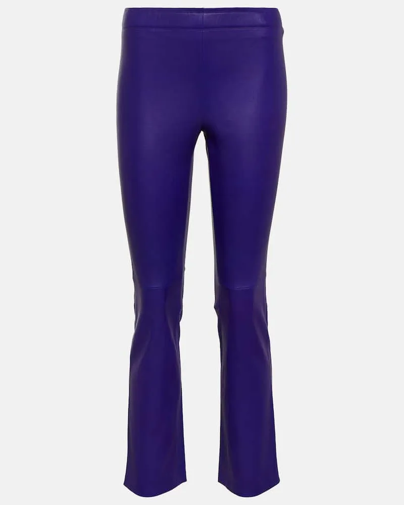 Stouls Hose JP Twenty aus Leder Violett