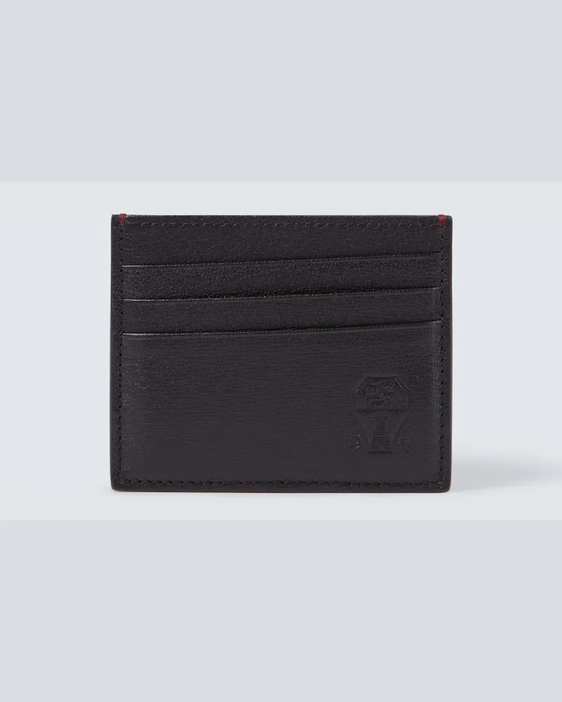 Brunello Cucinelli Kartenetui aus Leder Schwarz