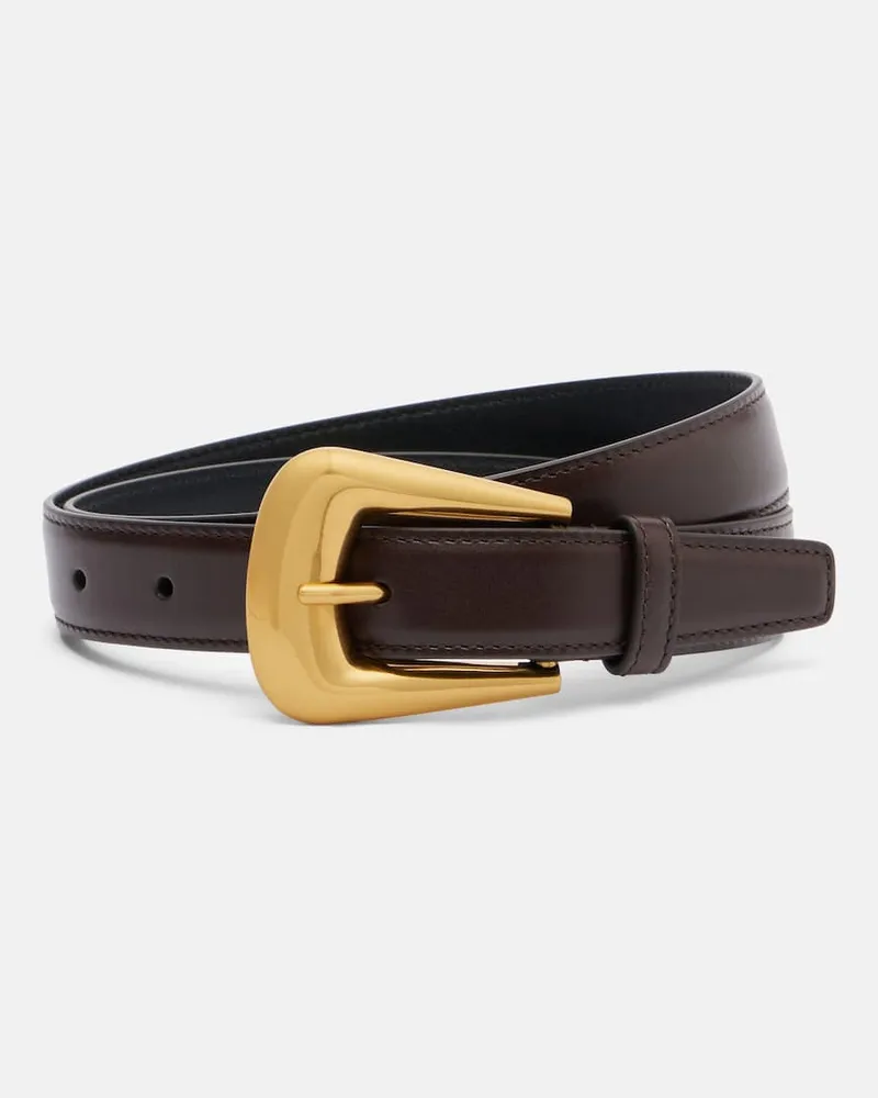 Saint Laurent Gürtel Folk aus Leder Braun