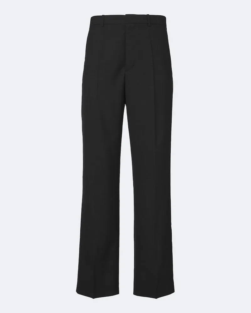 Maison Margiela Weite Hose aus Wolle Schwarz