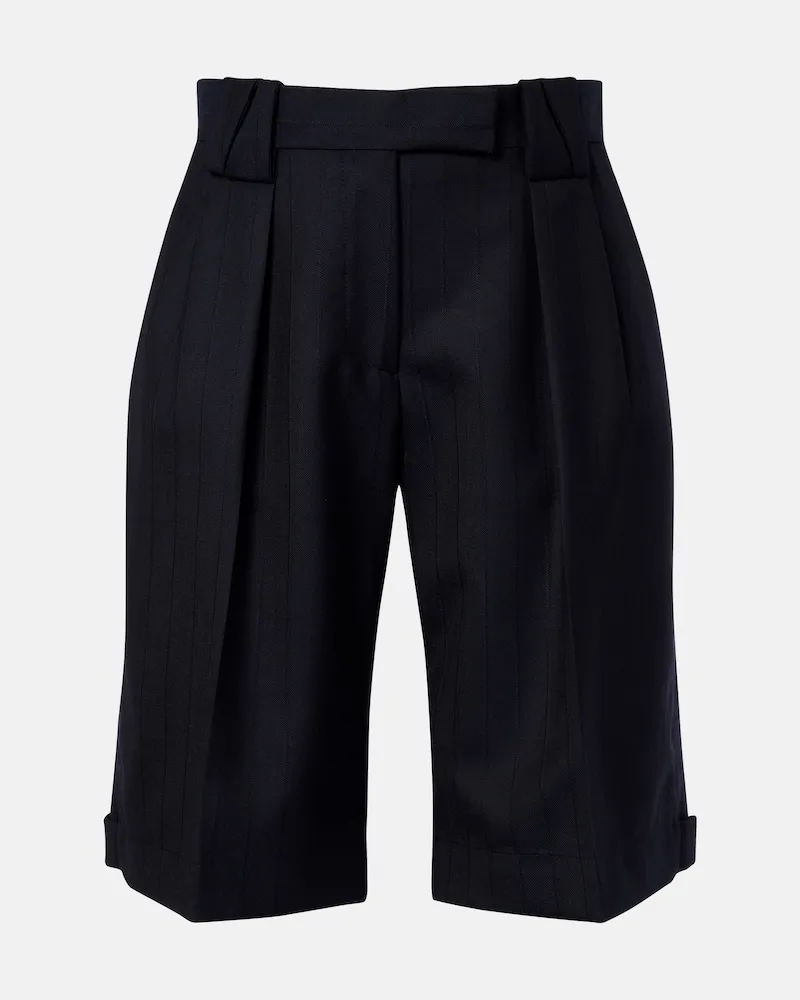 Versace Shorts aus Schurwolle Blau