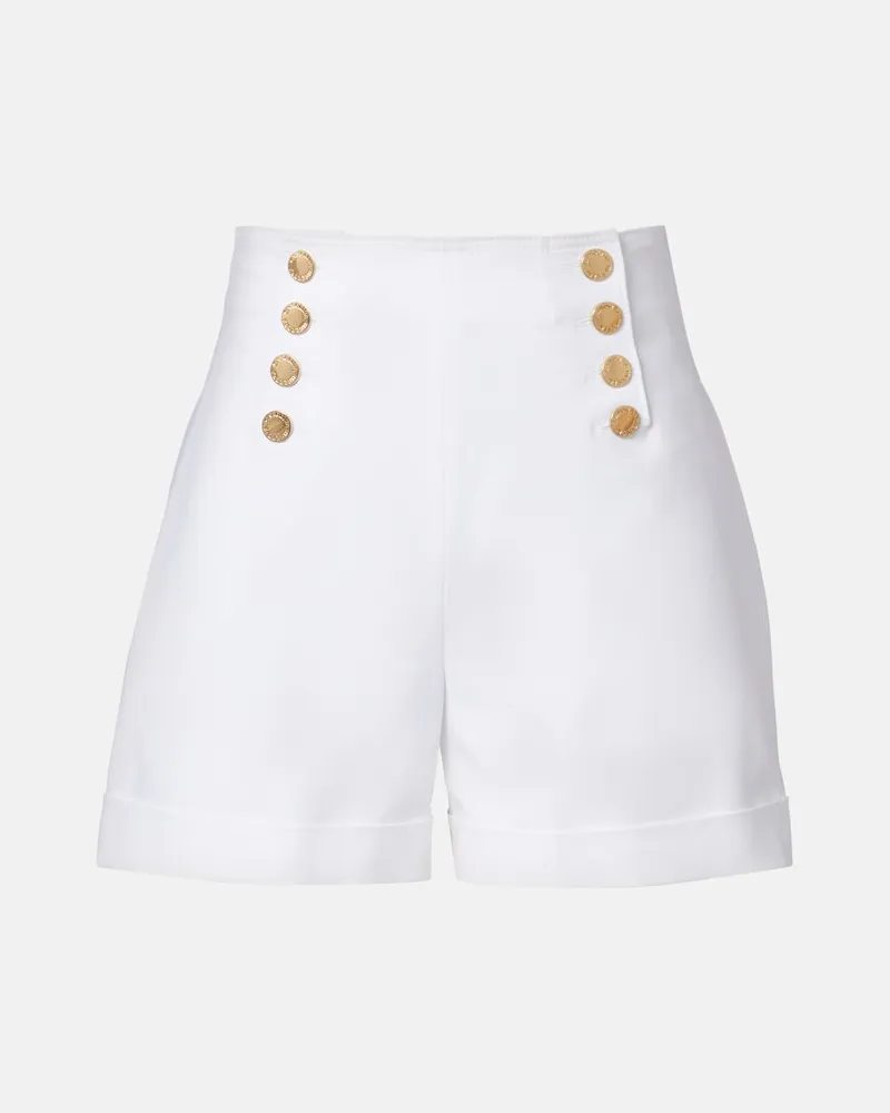 Carolina Herrera New York Shorts aus einem Baumwollgemisch Weiß
