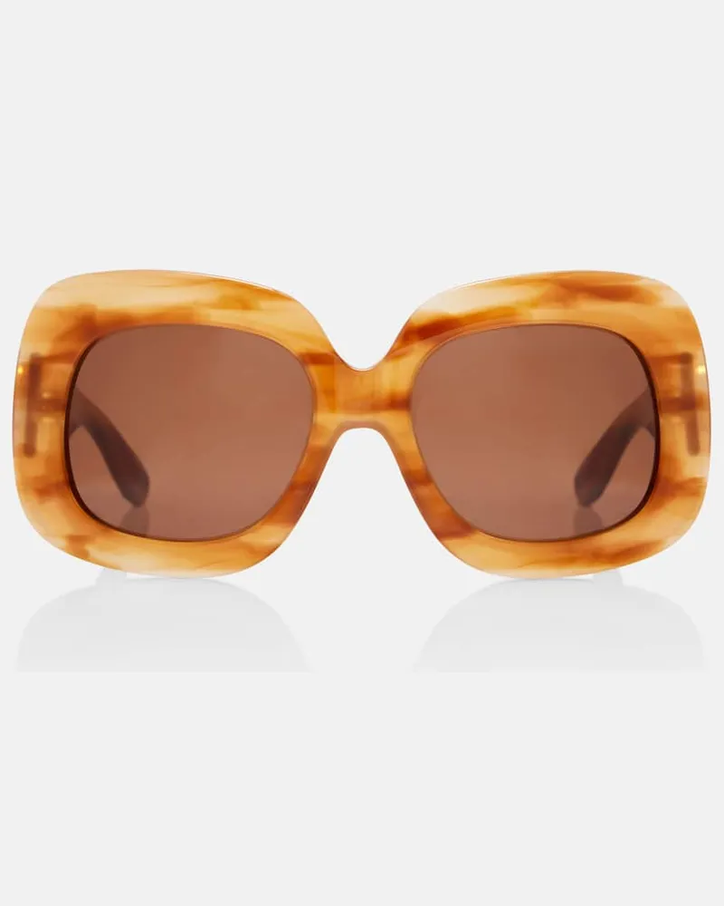 Valentino Garavani Eckige Sonnenbrille VLogo Braun