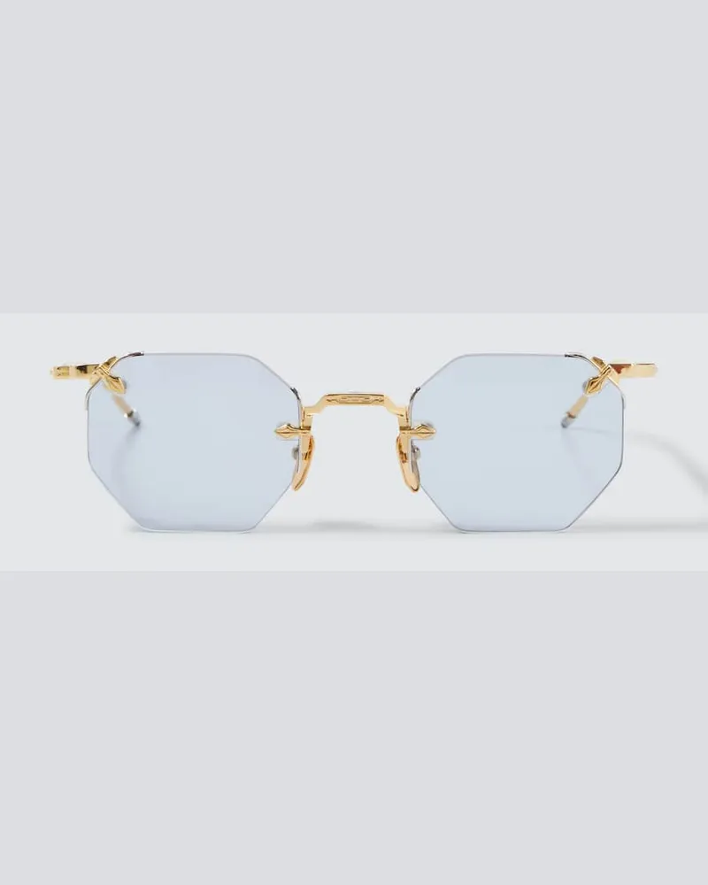 Jacques Marie Mage Eckige Sonnenbrille El Dorado Gold