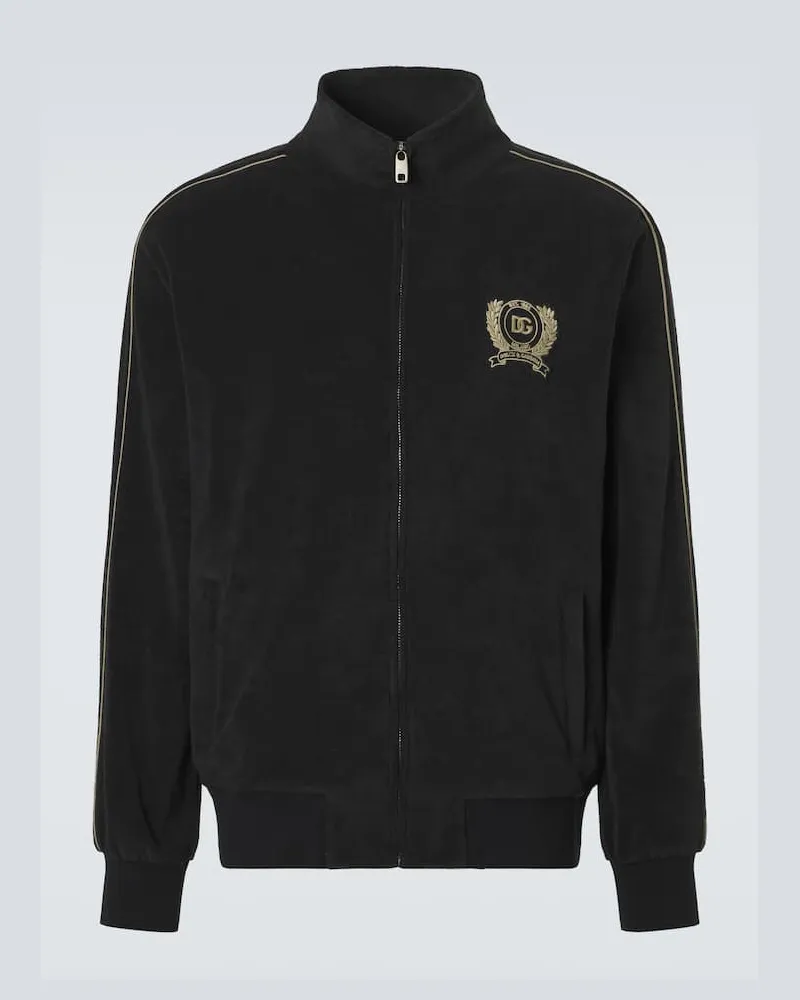 Dolce & Gabbana Jacke aus einem Baumwollgemisch Schwarz