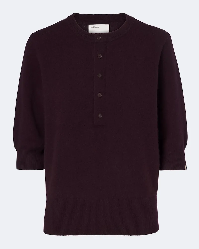 extreme cashmere Pullover N°477 Mimi aus einem Kaschmirgemisch Violett