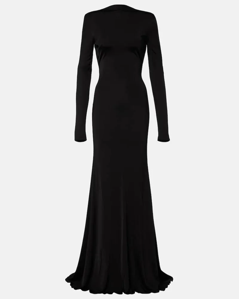 David Koma Robe aus Jersey Schwarz