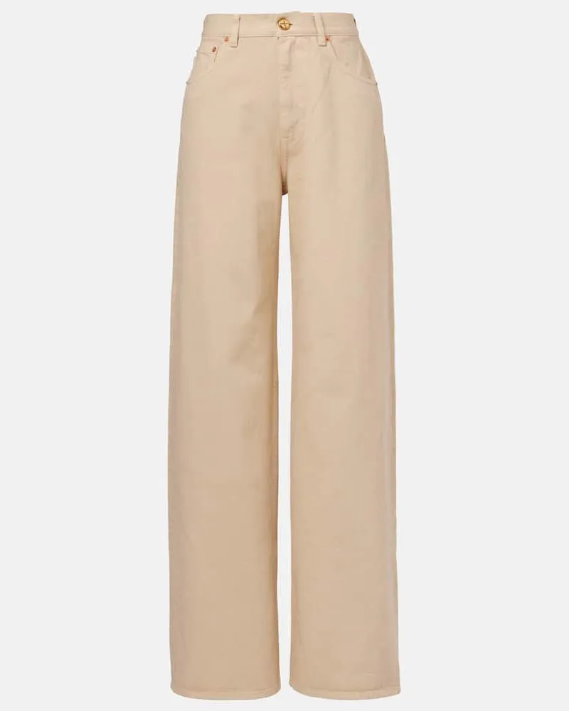 Blazé Milano Blazé Milano High-Rise Wide-Leg Jeans Java Beige