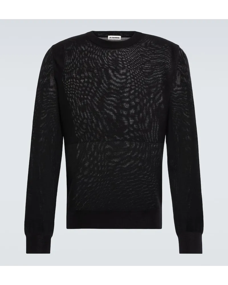 Jil Sander Pullover aus Schurwolle Schwarz