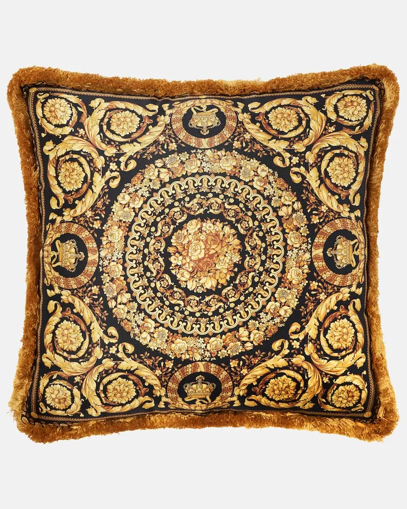 Versace Kissen Barocco aus Seide Weiß