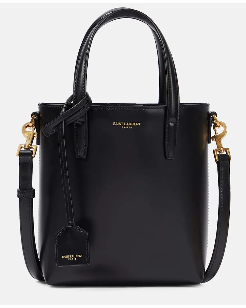 Saint Laurent Tote Toy Shopping Mini aus Leder Schwarz