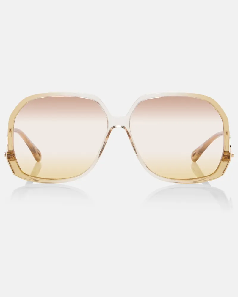 Chloé Chloé Eckige Sonnenbrille Wavy Beige
