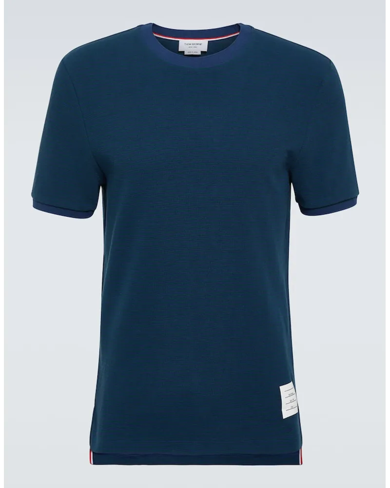 Thom Browne T-Shirt aus Baumwoll-Jersey Blau