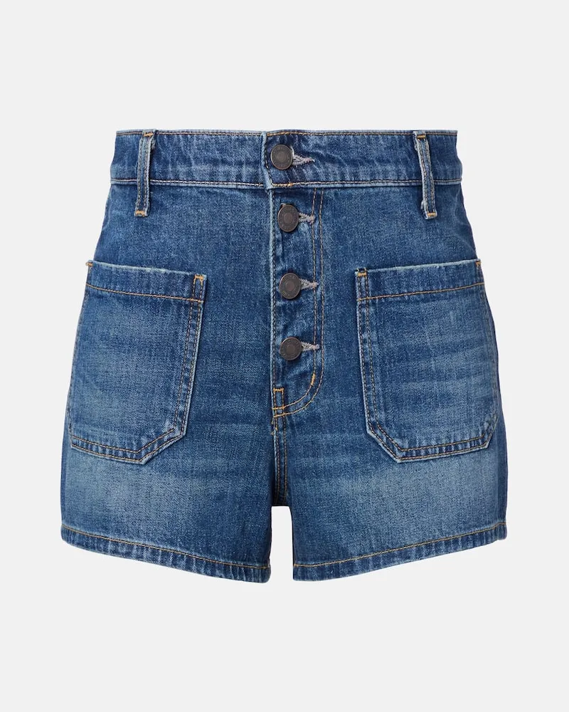 Nili Lotan High-Rise Jeansshorts Harley Blau