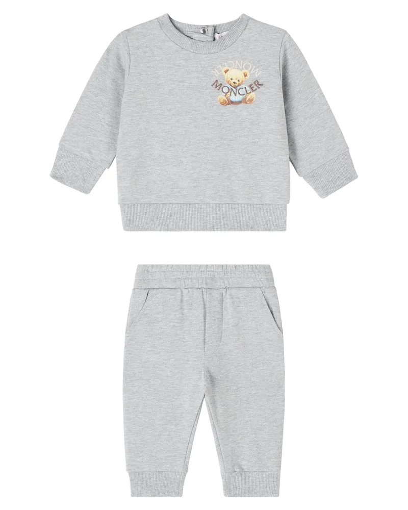 Moncler Baby Set aus Sweatshirt und Jogginghose Grau