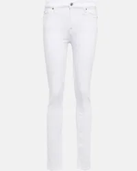 7 for all mankind Mid-Rise Slim Jeans HW Skinny Weiss