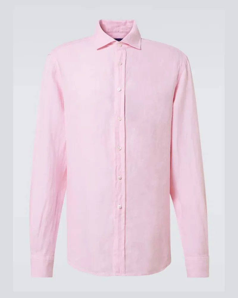 Ralph Lauren Oxford-Hemd aus Leinen Pink