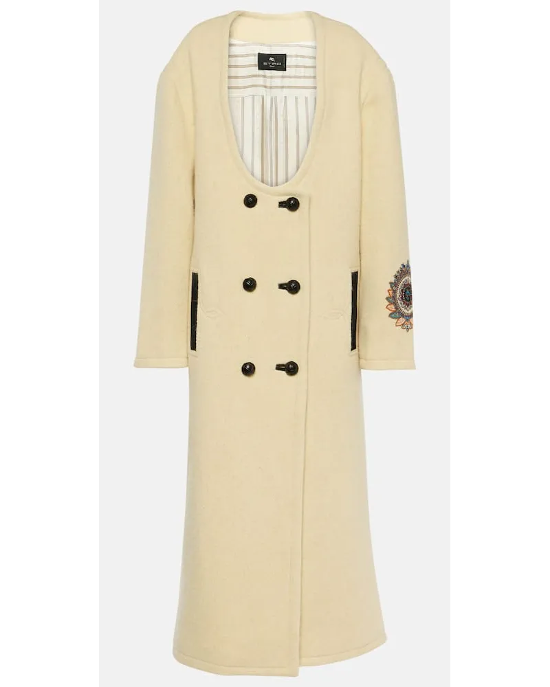 Etro Mantel aus einem Wollgemisch Beige