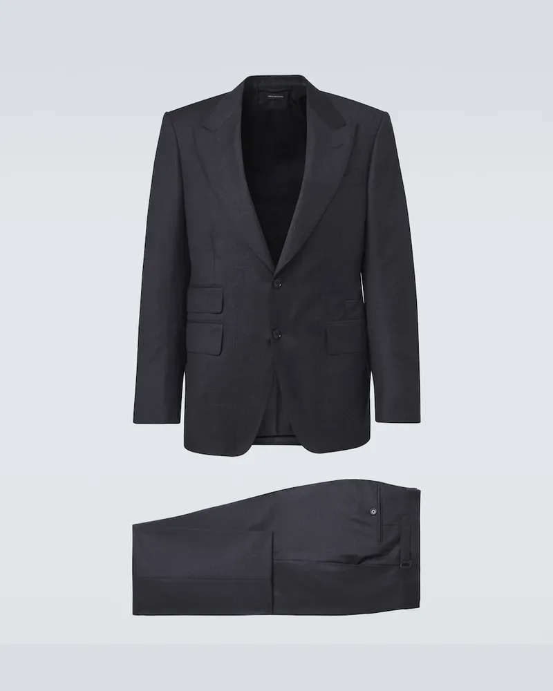 Tom Ford Anzug Shelton aus Wolle Grau