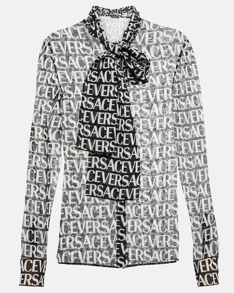 Versace Bluse aus Seide Schwarz