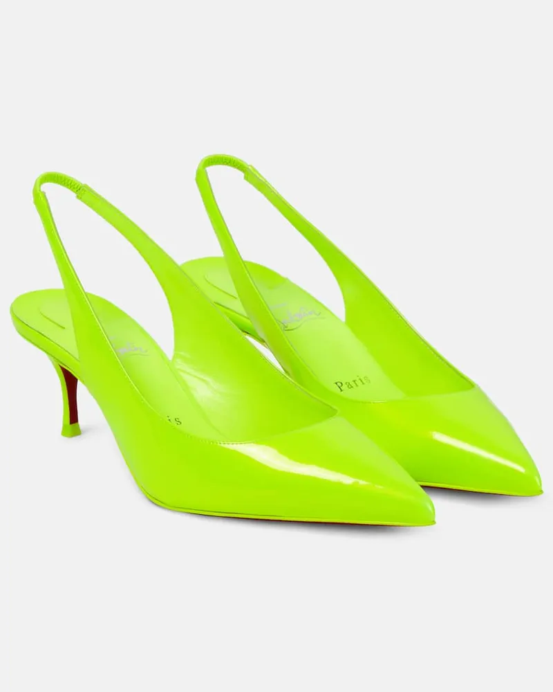 Christian Louboutin Slingback-Pumps Kate Sling 55 aus Lackleder Gelb